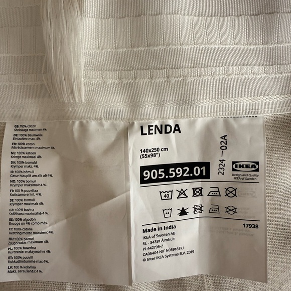 IKEA Lenda Cream Curtain - Picture 3 of 7
